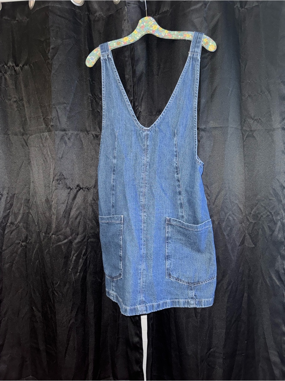 We The Free light blue denim top with contrast stitching
